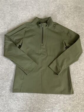 Under Armour Coldgear Infrared Olive Green Quarter-Zip Pullover Sz. L